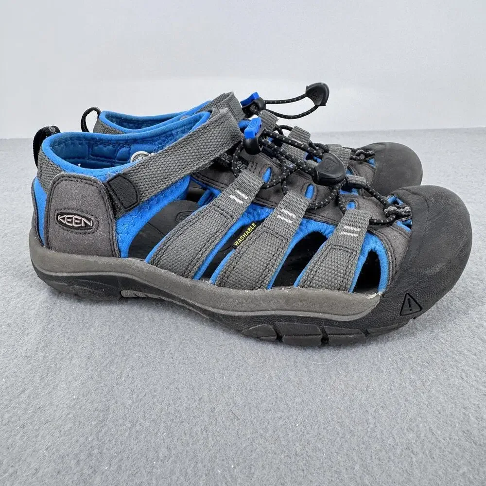 KEEN Newport‎ H2 Kids Sport Sandals Gray Blue Closed Toe Youth US 4 EU 36